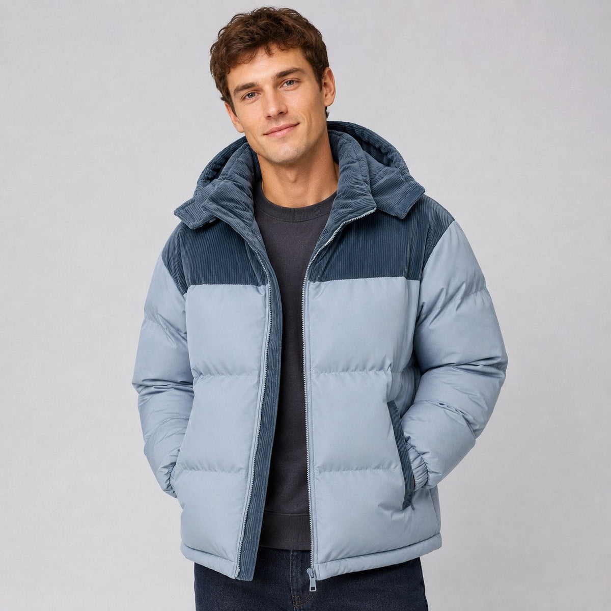 Jared | Men's Oversized Padded Puffer Jacket, Hooded Winter Coat | Everlasting Boutique
