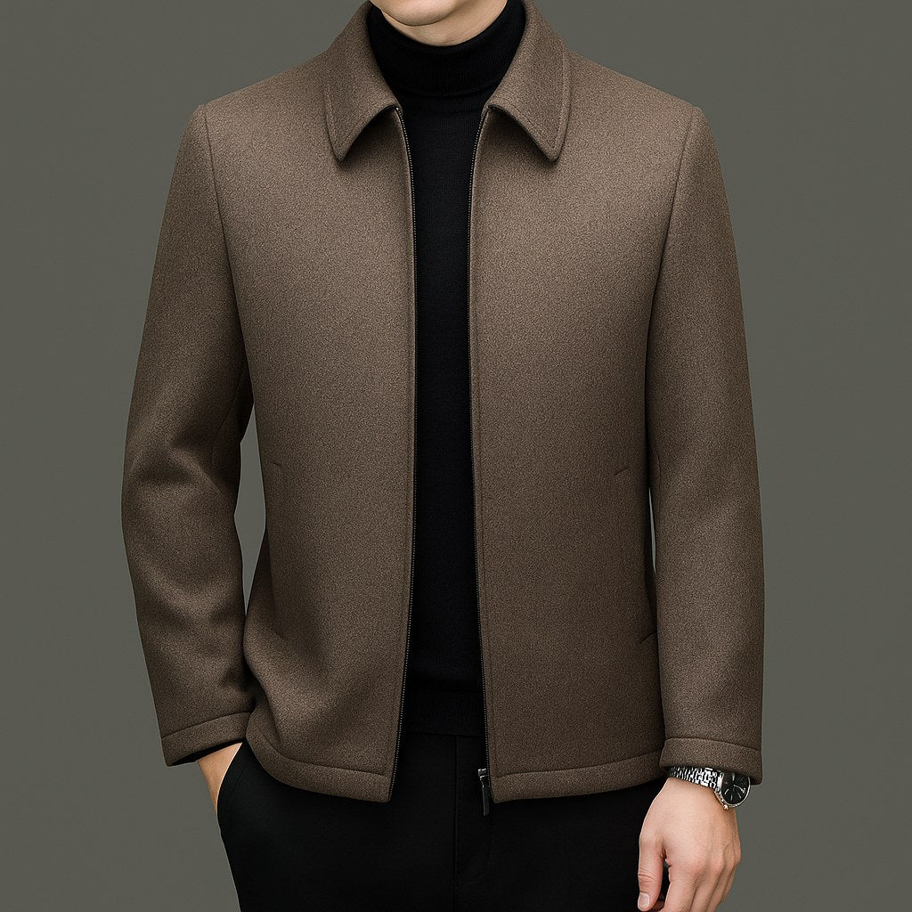 Jordan | Men's Wool Jacket, Tailored Autumn Jacket | Everlasting Boutique | Black
