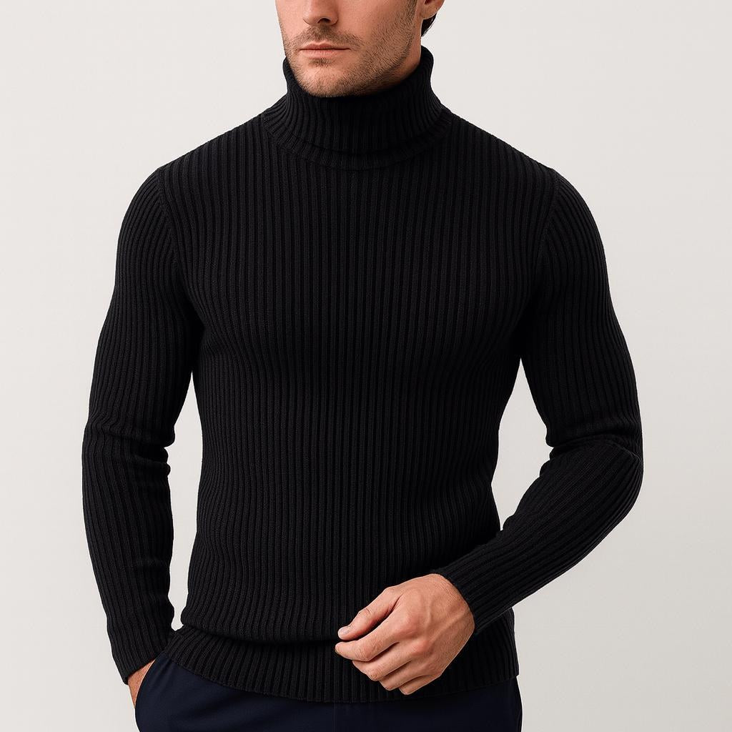 Joseph | Men's Ribbed Roll-Neck Jumper, Thermal Knit Autumn Jumper | Everlasting Boutique