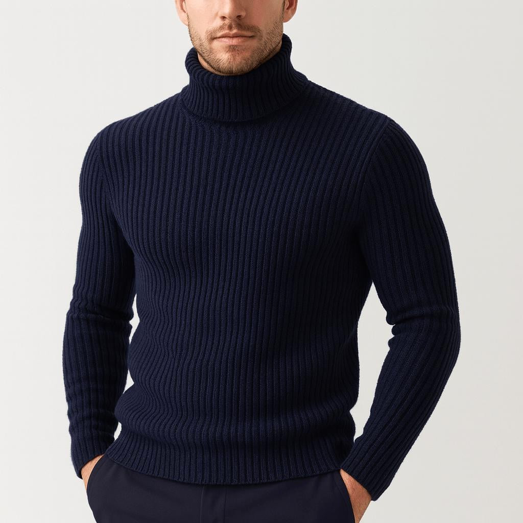 Joseph | Men's Ribbed Roll-Neck Jumper, Thermal Knit Autumn Jumper | Everlasting Boutique