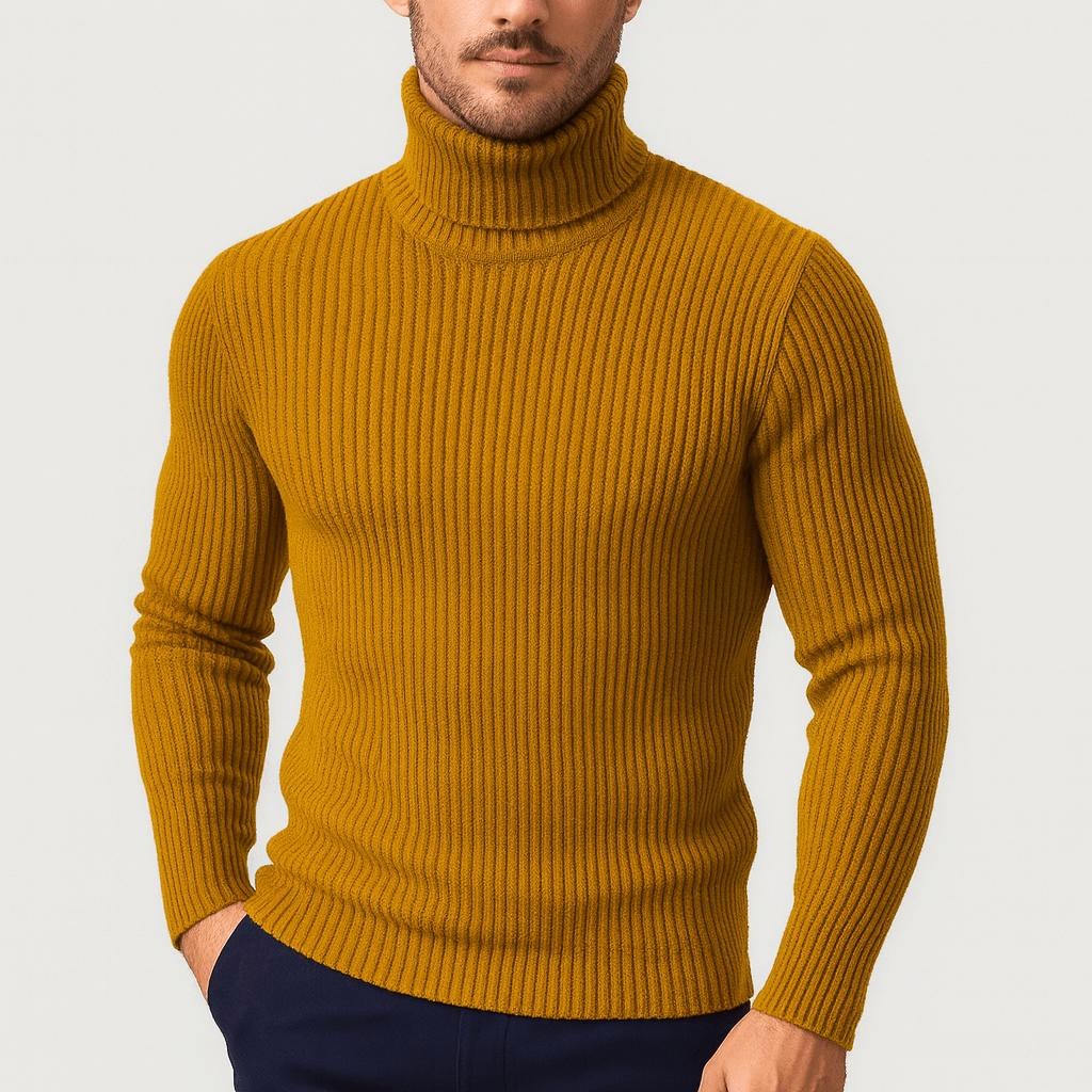 Joseph | Men's Ribbed Roll-Neck Jumper, Thermal Knit Autumn Jumper | Everlasting Boutique