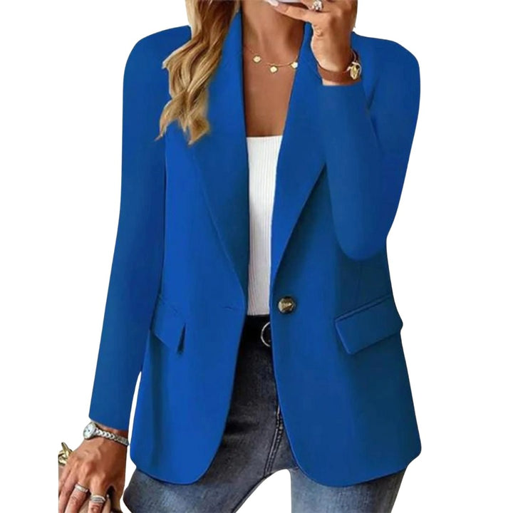 Josephine | Women's Long Sleeve Blazer, Notched Lapel Blazer Suit | Everlasting Boutique | Blue
