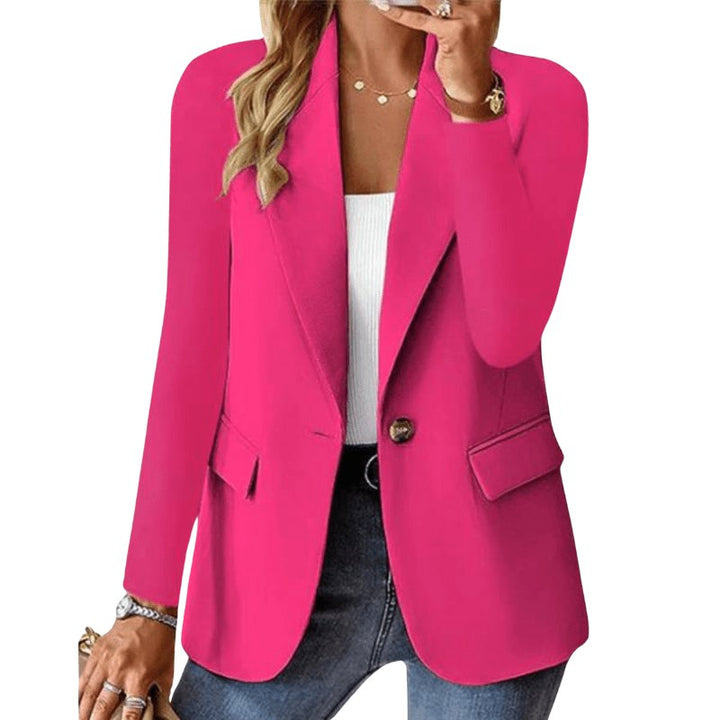 Josephine | Women's Long Sleeve Blazer, Notched Lapel Blazer Suit | Everlasting Boutique | Pink
