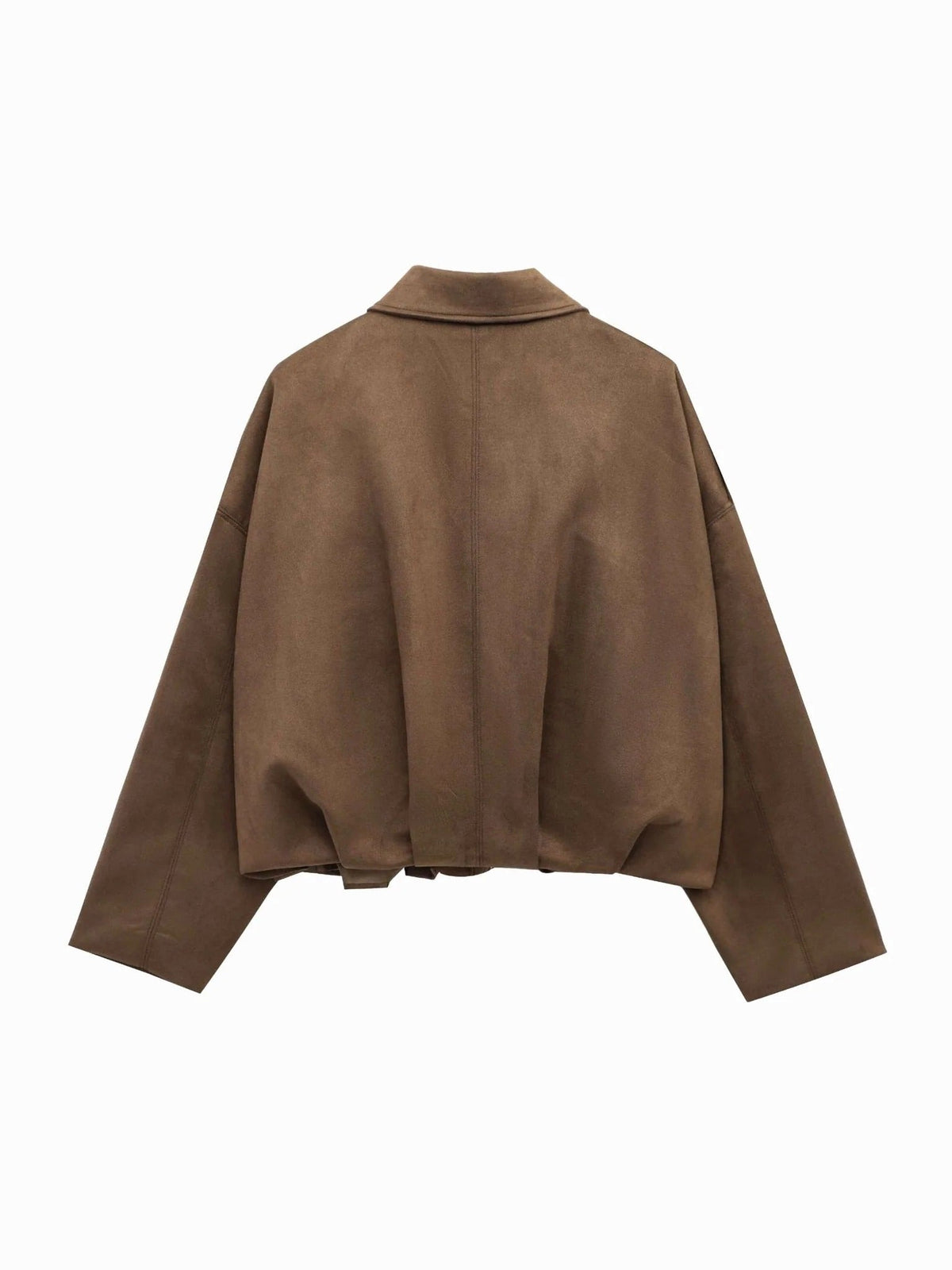 Josette | Women's Faux Suede Collared Bomber Jacket, Perfect for Everyday Wear | Everlasting Boutique