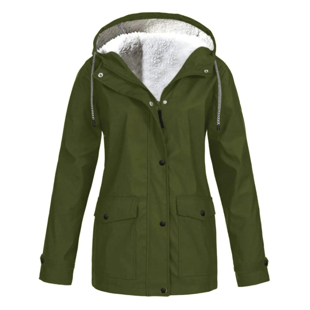 Judith | Women's Windproof Hooded Rain Jacket, Lightweight Autumn Coat | Everlasting Boutique | Sky Blue