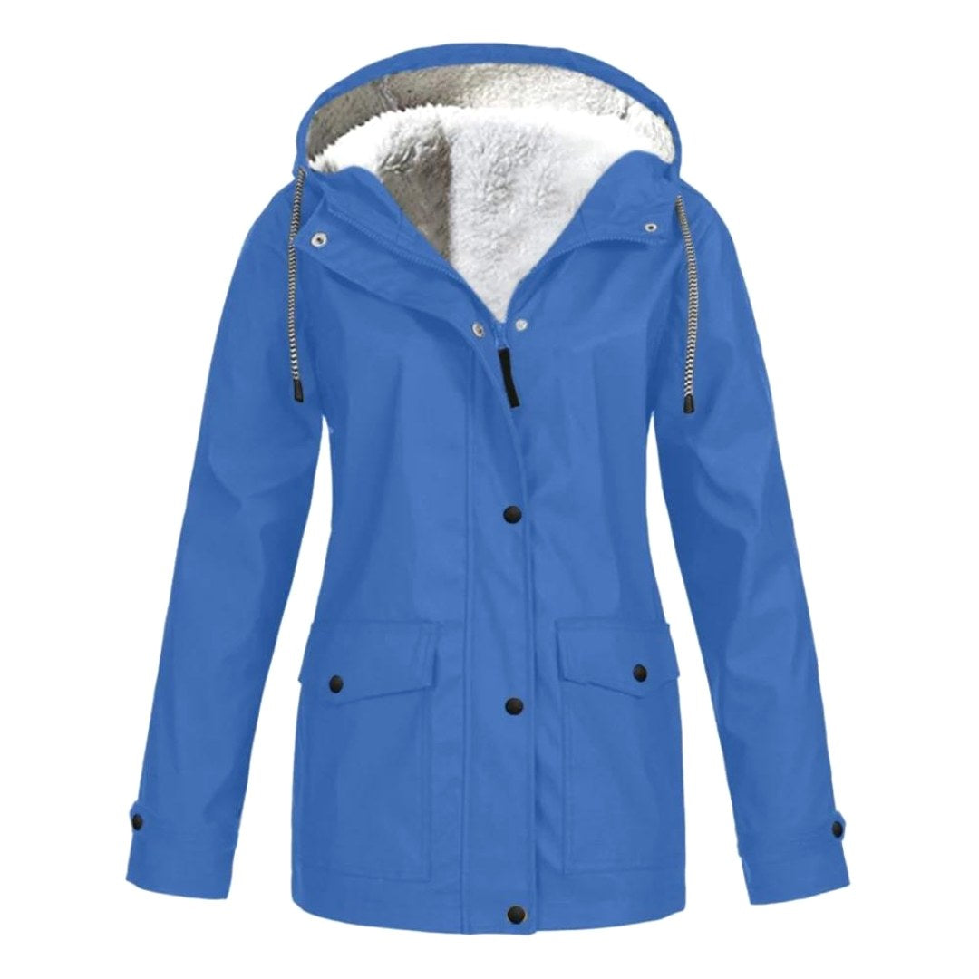 Judith | Women's Windproof Hooded Rain Jacket, Lightweight Autumn Coat | Everlasting Boutique | Black