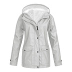 Judith | Women's Windproof Hooded Rain Jacket, Lightweight Autumn Coat | Everlasting Boutique | Yellow