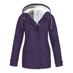 Judith | Women's Windproof Hooded Rain Jacket, Lightweight Autumn Coat | Everlasting Boutique | Green