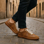 Julian | Men's Lace-Up Shoes with Non-Slip Sole, Classic Lace-Up Trainers | Everlasting Boutique | Brown