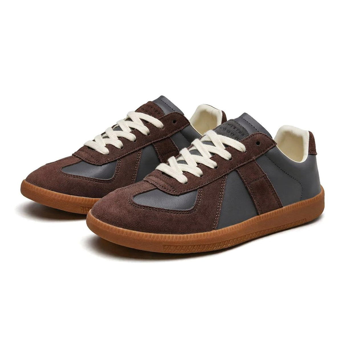 Julian | Men's Lace-Up Shoes with Non-Slip Sole, Classic Lace-Up Trainers | Everlasting Boutique | White