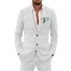 Karl | Men's Two-Piece Wedding Guest Suit, Classic Blazer and Trousers | Everlasting Boutique | Mint Green