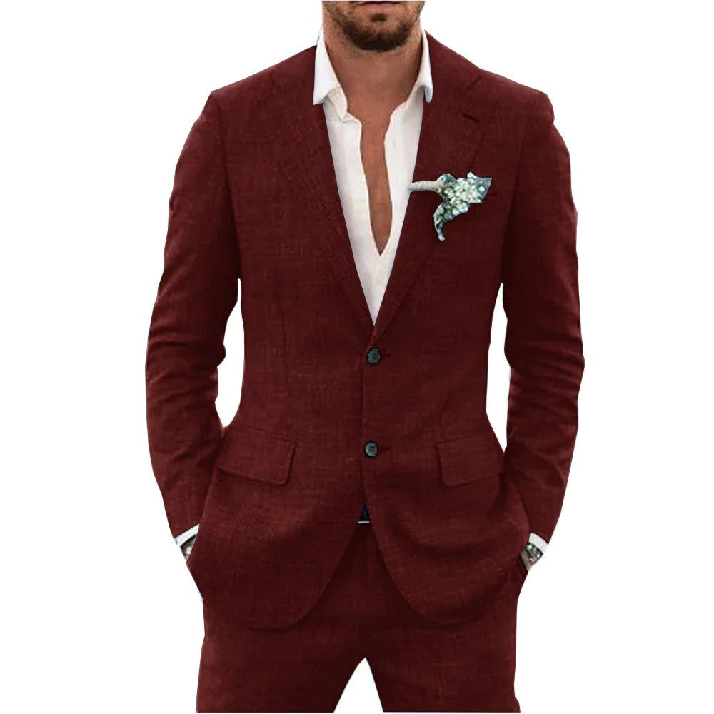 Karl | Men's Two-Piece Wedding Guest Suit, Classic Blazer and Trousers | Everlasting Boutique | Mint Green