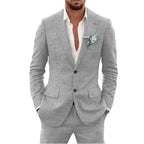 Karl | Men's Two-Piece Wedding Guest Suit, Classic Blazer and Trousers | Everlasting Boutique | Mint Green