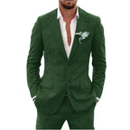 Karl | Men's Two-Piece Wedding Guest Suit, Classic Blazer and Trousers | Everlasting Boutique | Mint Green