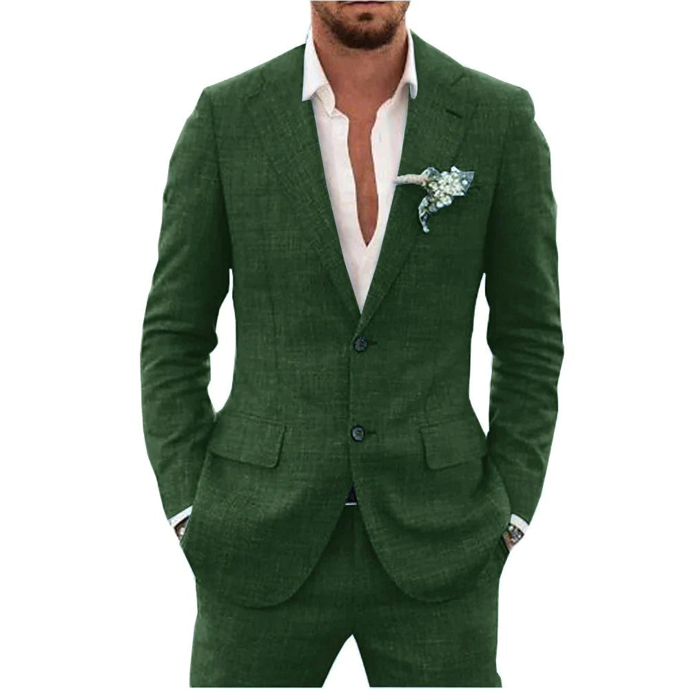 Karl | Men's Two-Piece Wedding Guest Suit, Classic Blazer and Trousers | Everlasting Boutique | Mint Green