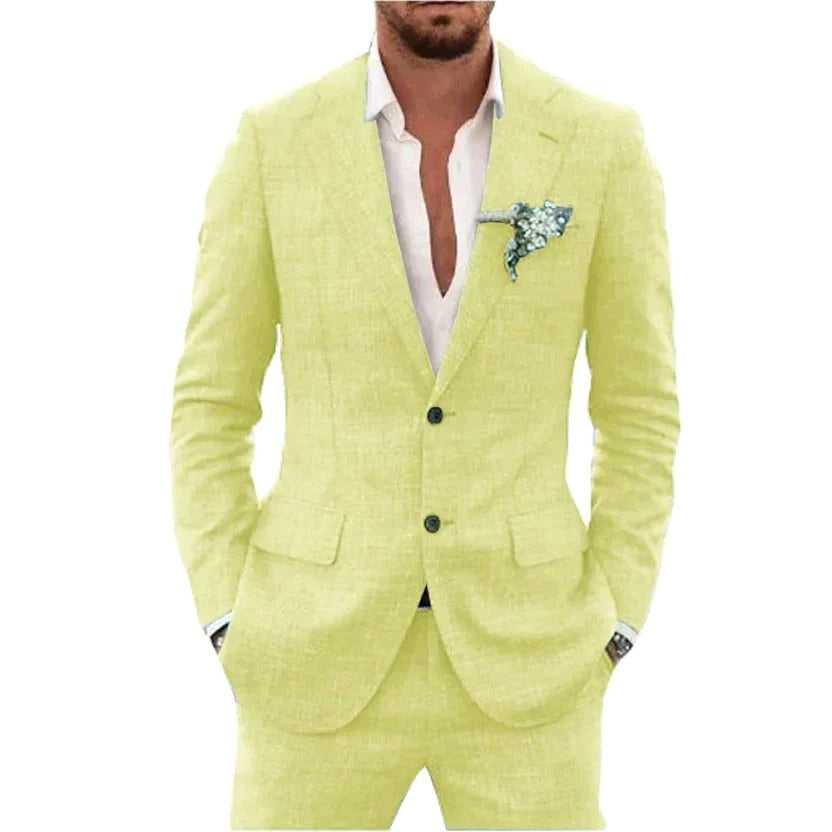 Karl | Men's Two-Piece Wedding Guest Suit, Classic Blazer and Trousers | Everlasting Boutique | Mint Green