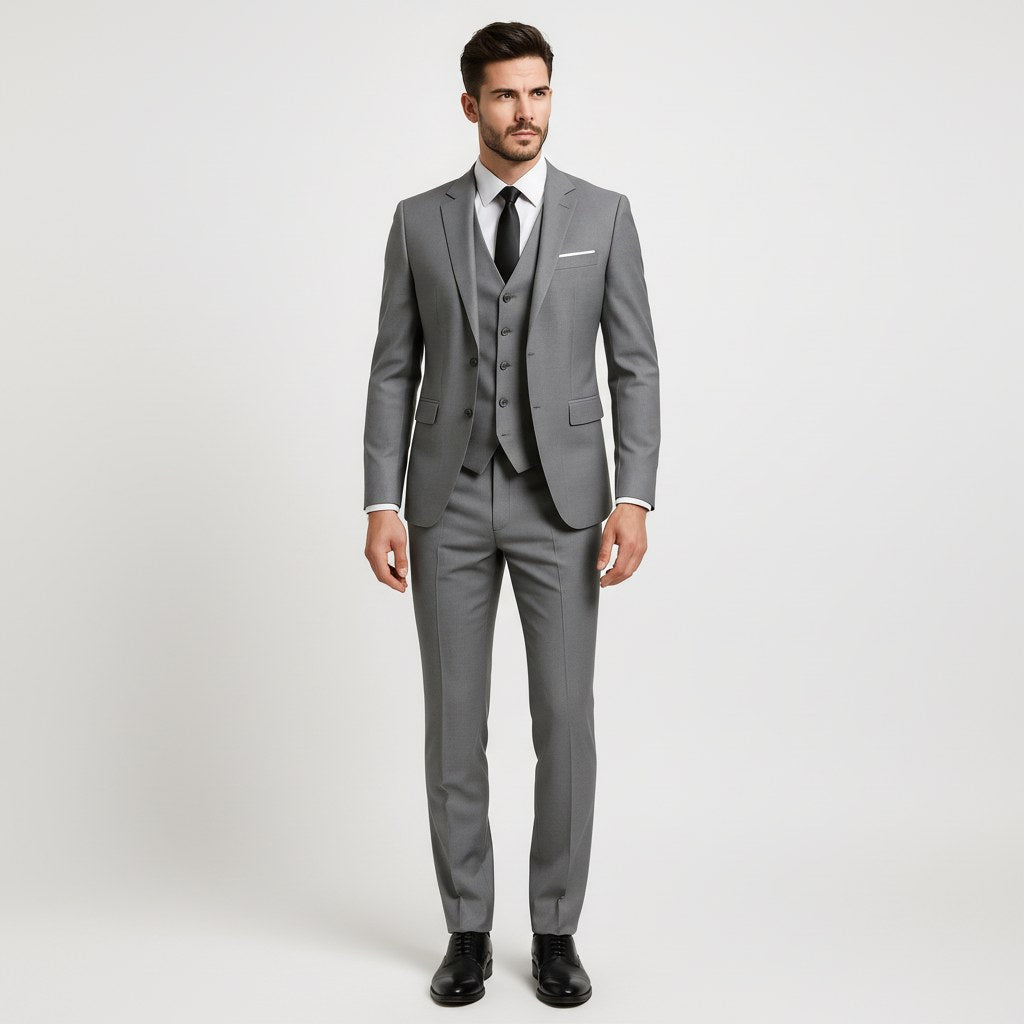 Charles | Men's Three-Piece Suit with Vest, Formal Suit | Everlasting Boutique