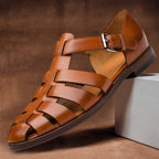 Everlasting Boutique | Kennedy | Women's Vegan Leather Fisherman Sandals - Brown