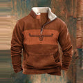 Kieran | Men's Fleece Quarter-Zip Western Pullover, Sherpa-Lined Jumper | Everlasting Boutique