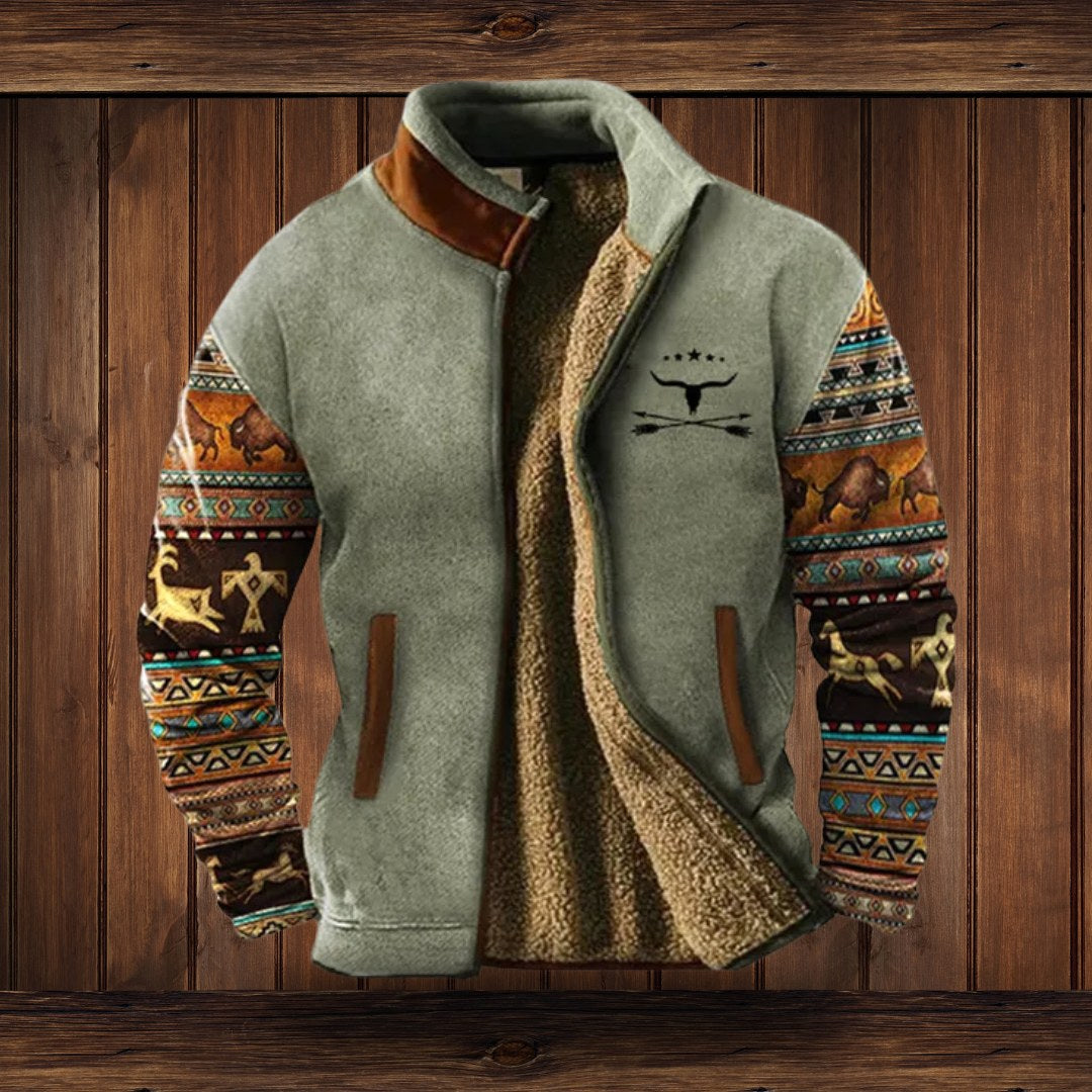 Klaus | Men's Merino Fleece Jacket, Outdoor Functional Jacket | Everlasting Boutique | Brown 2