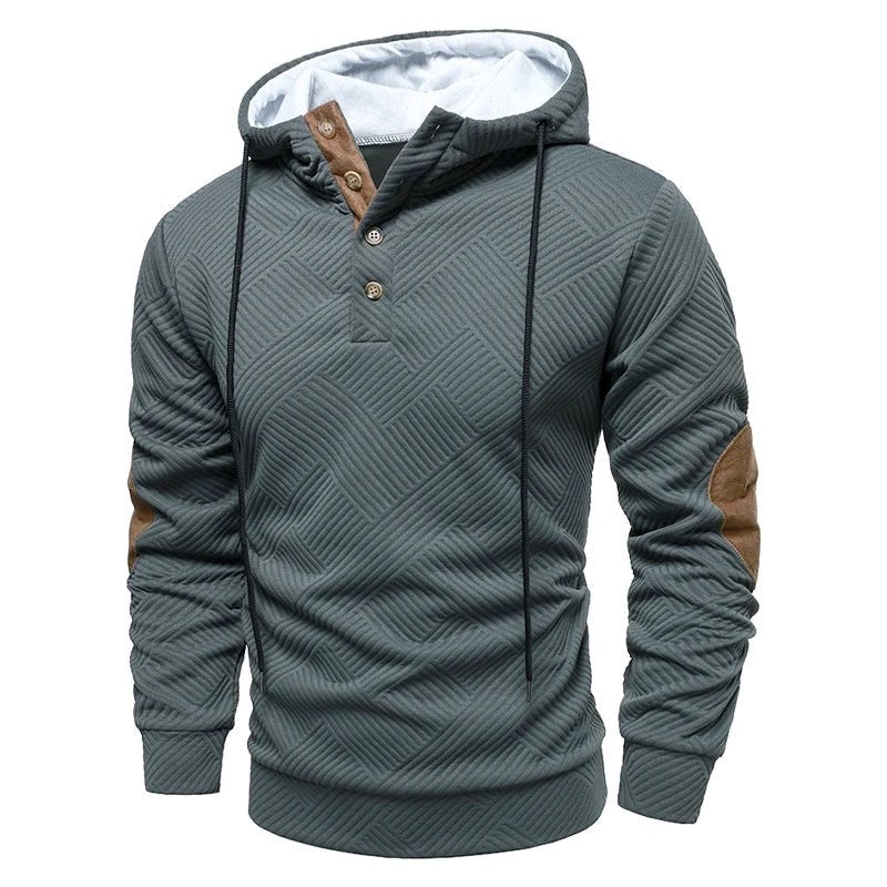Konrad | Men's Jumper with Textured Weave, Elegant Men's Jumper | Everlasting Boutique | Grey
