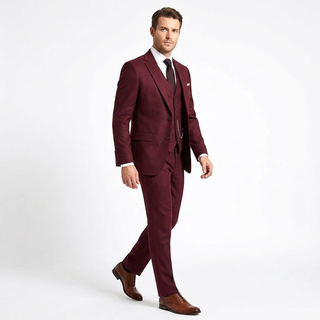 Christopher | Men's Slim-Fit Three-Piece Suit – Elegant Business Suit | Everlasting Boutique