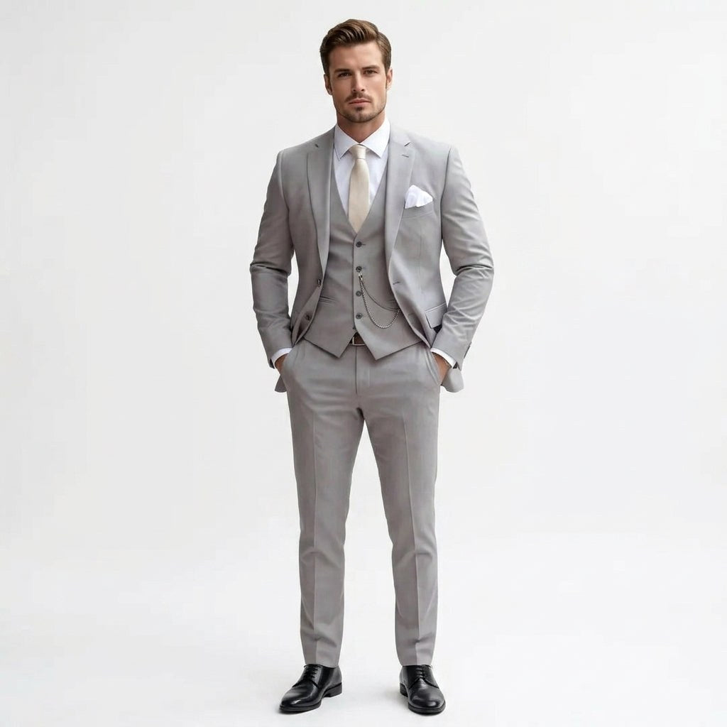 Christopher | Men's Slim-Fit Three-Piece Suit – Elegant Business Suit | Everlasting Boutique