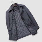 Kurt | Men's Wool Coat with Structured Cut, Elegant Wool Coat for Autumn | Everlasting Boutique | Grey