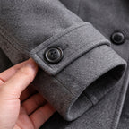 Kurt | Men's Wool Coat with Structured Cut, Elegant Wool Coat for Autumn | Everlasting Boutique | Grey