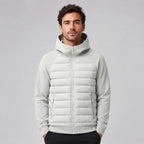Kyle | Men's Hooded Down Jacket with Quilted Panels, Insulated Autumn Coat | Everlasting Boutique