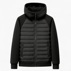 Kyle | Men's Hooded Down Jacket with Quilted Panels, Insulated Autumn Coat | Everlasting Boutique
