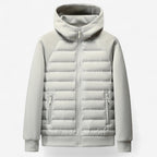 Kyle | Men's Hooded Down Jacket with Quilted Panels, Insulated Autumn Coat | Everlasting Boutique