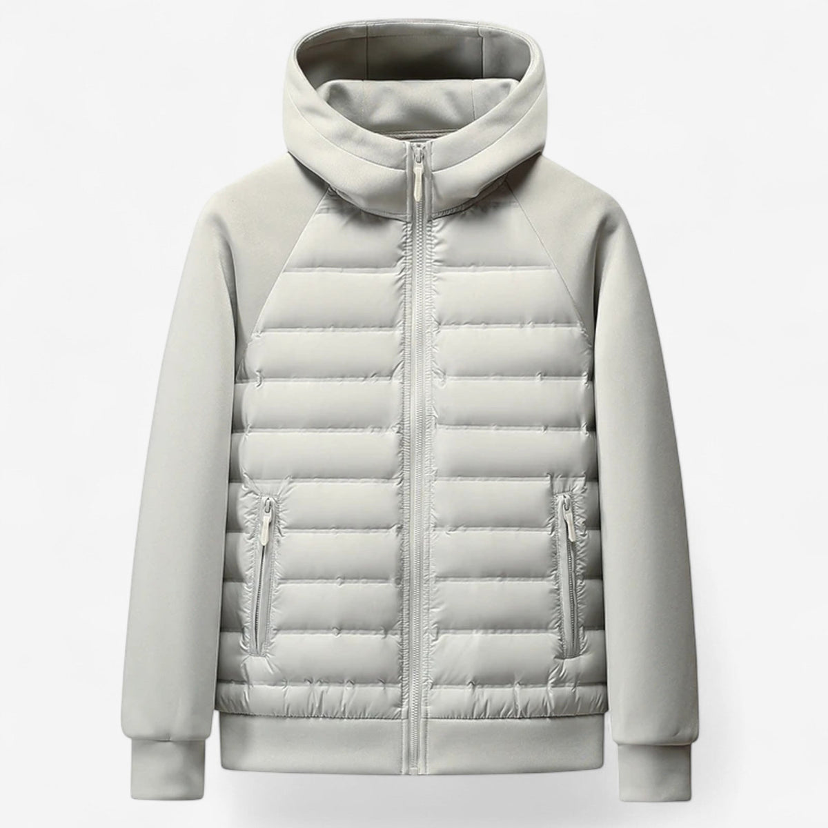 Kyle | Men's Hooded Down Jacket with Quilted Panels, Insulated Autumn Coat | Everlasting Boutique