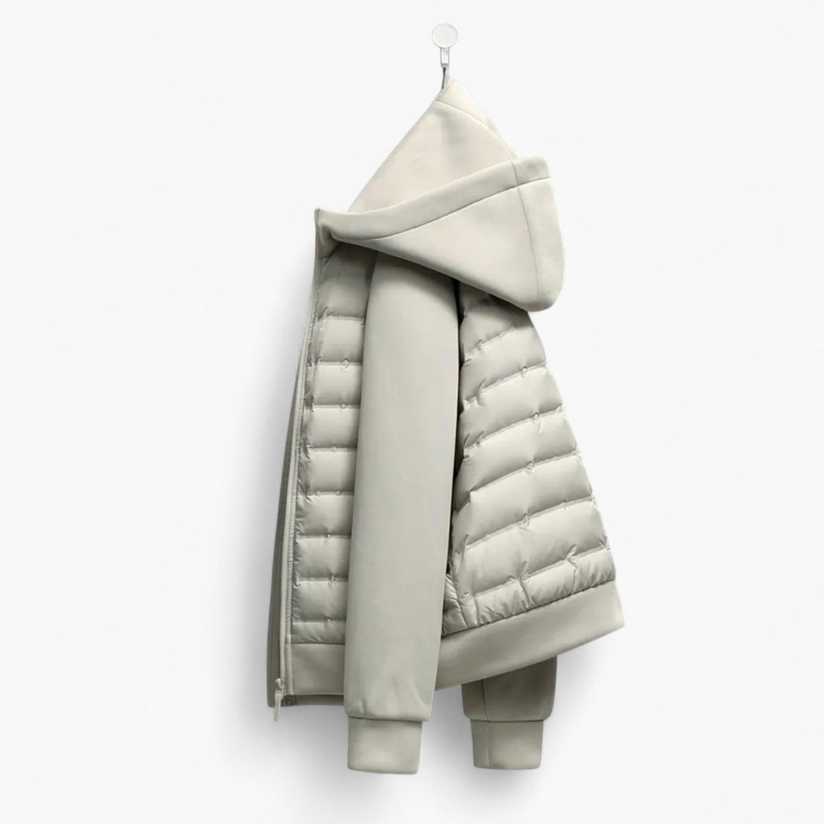Kyle | Men's Hooded Down Jacket with Quilted Panels, Insulated Autumn Coat | Everlasting Boutique