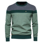 Lars | Men's Jumper with Classic Cut, Soft Cotton Jumper | Everlasting Boutique | Green