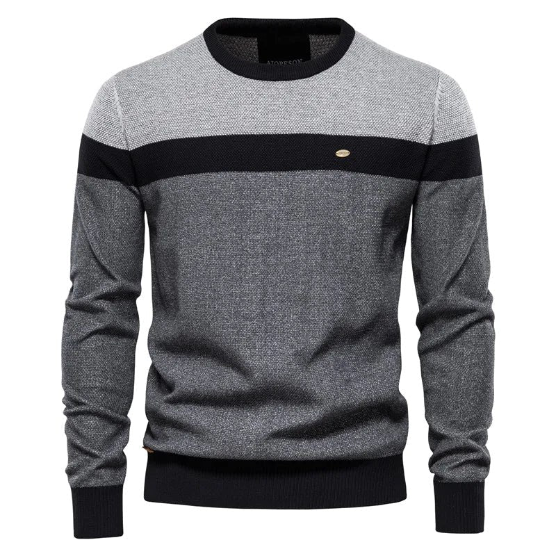 Lars | Men's Jumper with Classic Cut, Soft Cotton Jumper | Everlasting Boutique | Green