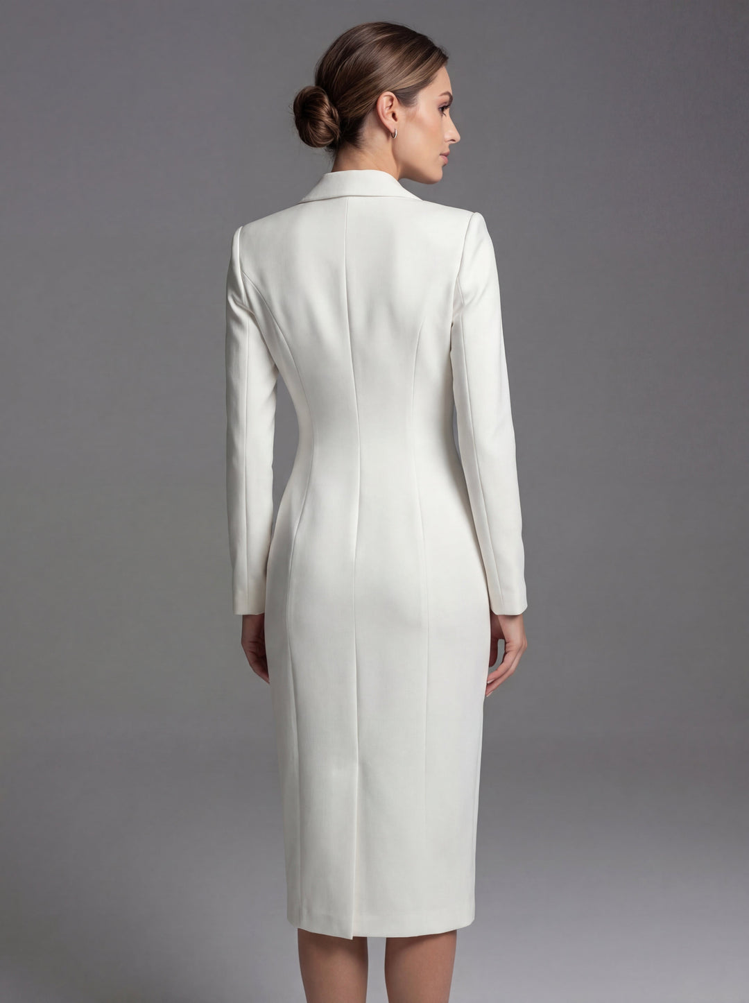 Laurine | Women's Tailored Midi Blazer Dress, Structured Midi Dress | Everlasting Boutique