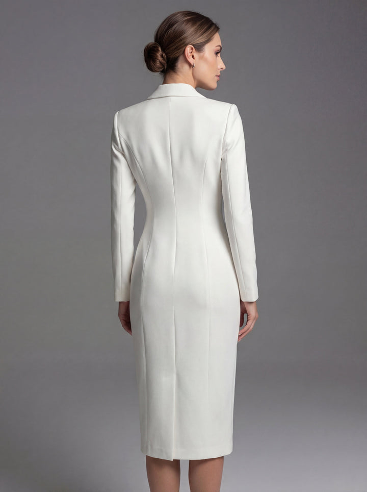 Laurine | Women's Tailored Midi Blazer Dress, Structured Midi Dress | Everlasting Boutique