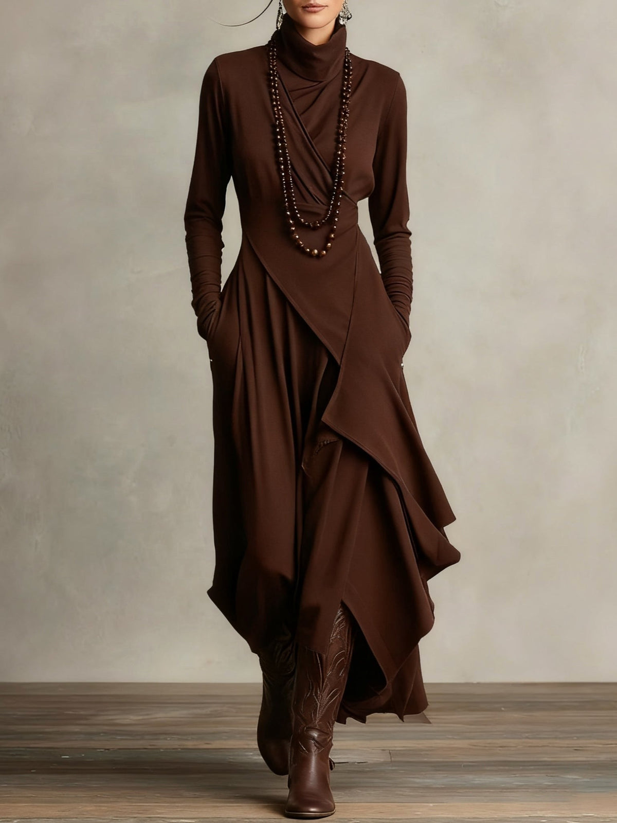 Layla | Women's High-Neck Maxi Dress, Flowing Occasion Dress | Everlasting Boutique