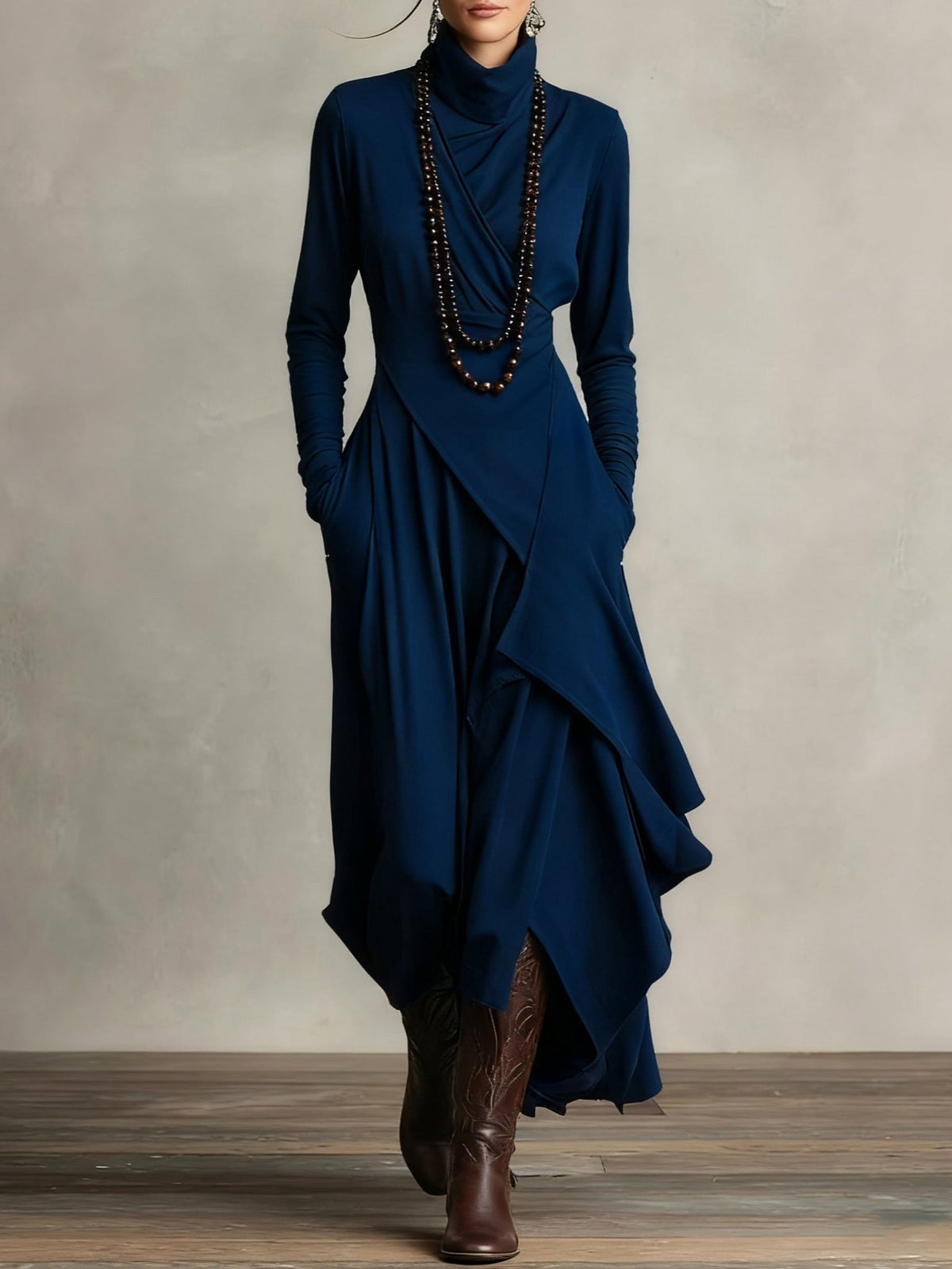 Layla | Women's High-Neck Maxi Dress, Flowing Occasion Dress | Everlasting Boutique