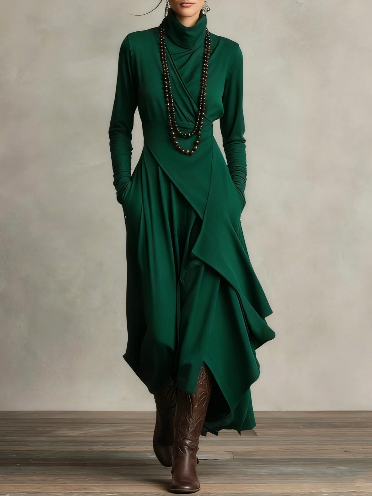 Layla | Women's High-Neck Maxi Dress, Flowing Occasion Dress | Everlasting Boutique