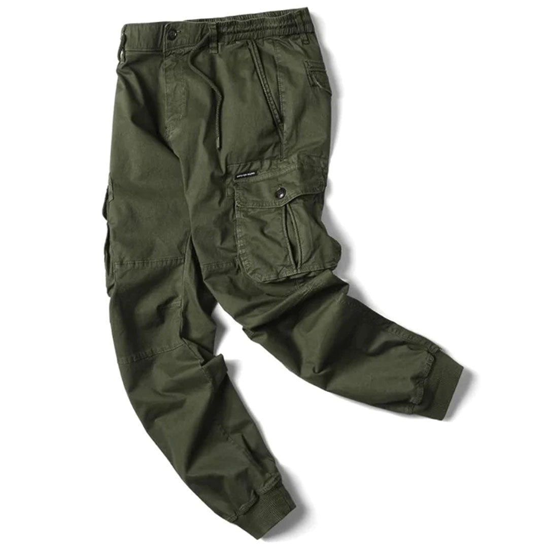 Leo | Men's Utility Cargo Trousers with Stretch Fit, Functional Pocket Trousers | Everlasting Boutique | Light Grey