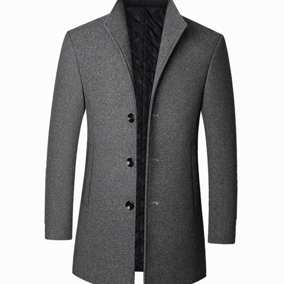 Leopold | Men's Wool Coat with Tailored Cut, Elegant Transitional Coat | Everlasting Boutique | Brown
