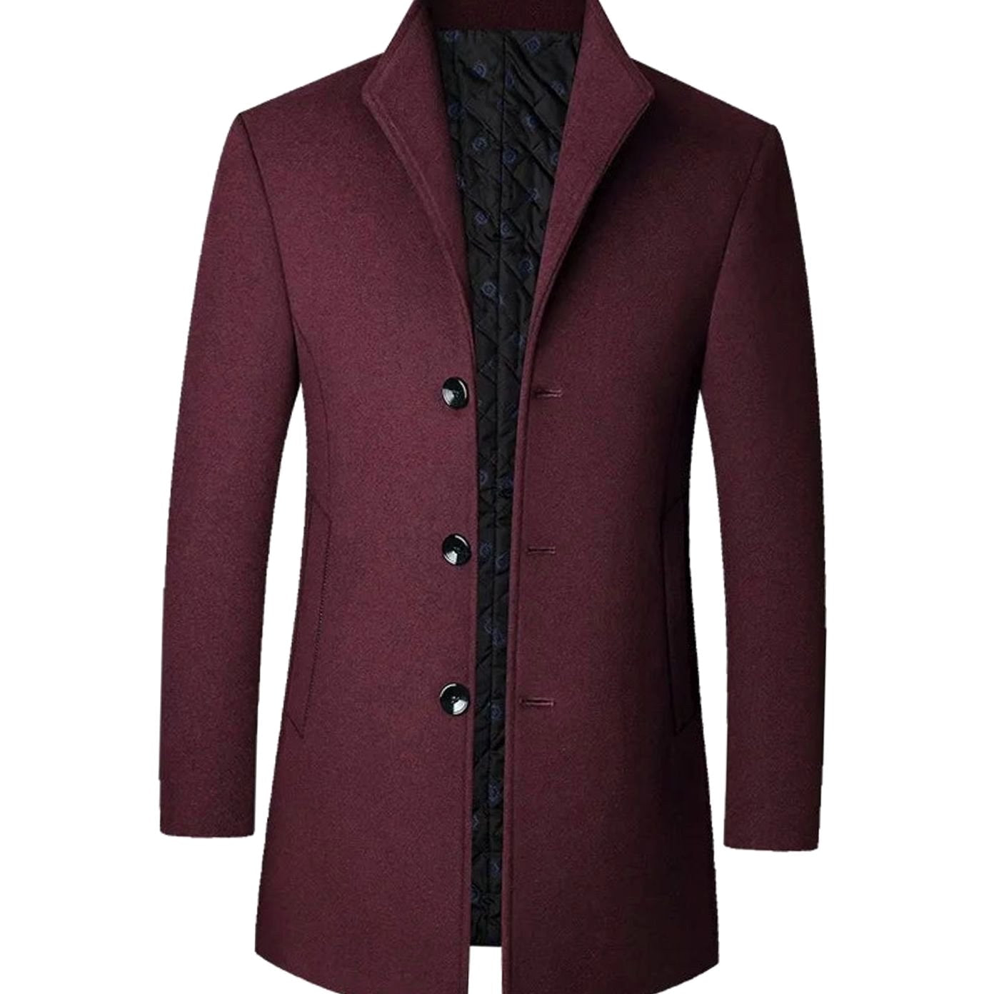 Leopold | Men's Wool Coat with Tailored Cut, Elegant Transitional Coat | Everlasting Boutique | Brown