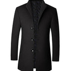 Leopold | Men's Wool Coat with Tailored Cut, Elegant Transitional Coat | Everlasting Boutique | Brown