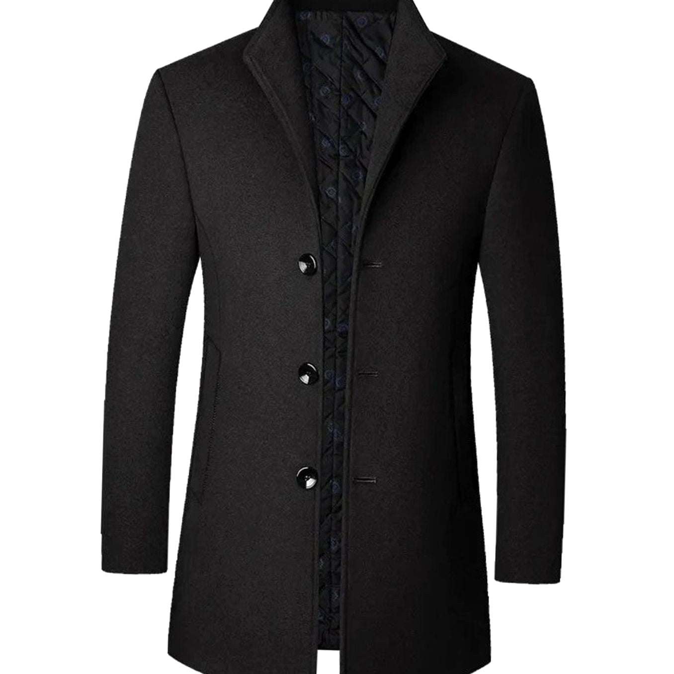 Leopold | Men's Wool Coat with Tailored Cut, Elegant Transitional Coat | Everlasting Boutique | Brown