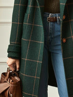 Lison | Women's Checked Wool Coat, Tailored Autumn Coat | Everlasting Boutique