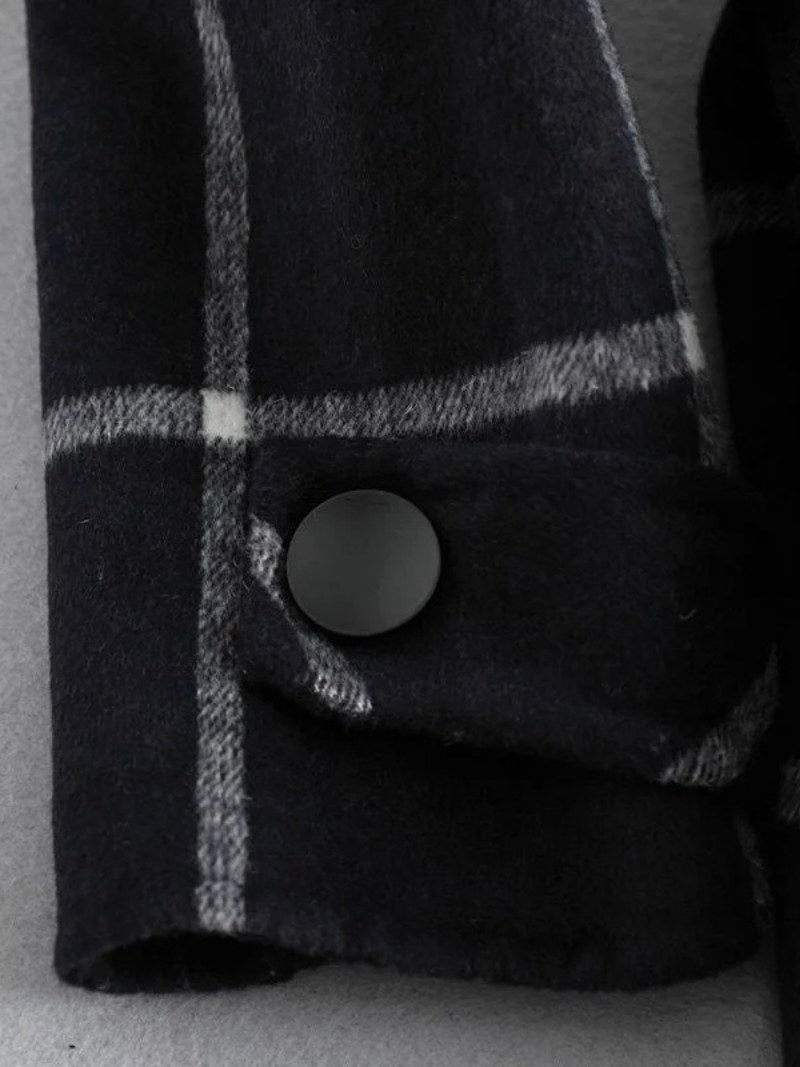 Lison | Women's Checked Wool Coat, Tailored Autumn Coat | Everlasting Boutique