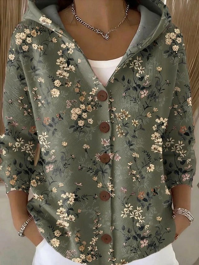 Loane | Women's Button Hooded Cardigan, Warm Everyday Jumper | Everlasting Boutique
