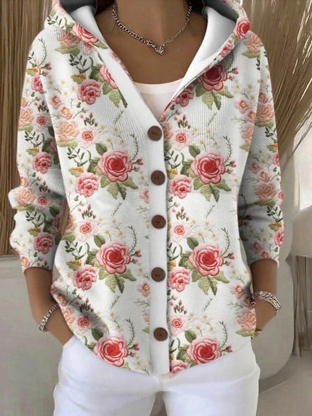 Loane | Women's Button Hooded Cardigan, Warm Everyday Jumper | Everlasting Boutique